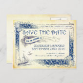 nautische save the date BRIEFKAARTEN (Voorkant / Achterkant)
