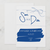 Nautische Save the Date uitnodiging (Voorkant / Achterkant)