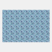 Nautische schaduwen van blauw patroon inpakpapier vel (Voorkant 2)