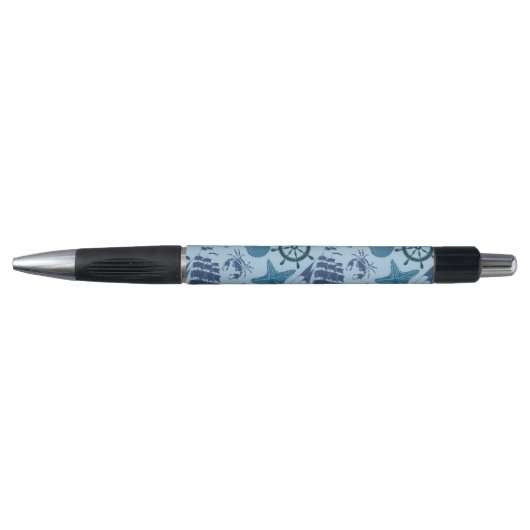 Nautische schaduwen van blauw patroon pen (Voorkant)