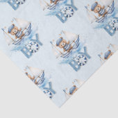 Nautische Schattigee teddybeer Blue Boat Het is ee Tissuepapier (Detail)