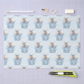 Nautische Schattigee teddybeer Blue Boat Het is ee Tissuepapier (Craft)