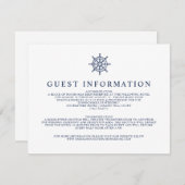 Nautische Scheepswiel Gastinformatie Informatiekaartje (Voorkant / Achterkant)