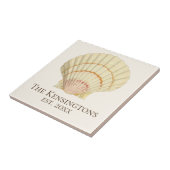 Nautische Schelp Zeeschelp Familienaam Tegeltje (Zijkant)