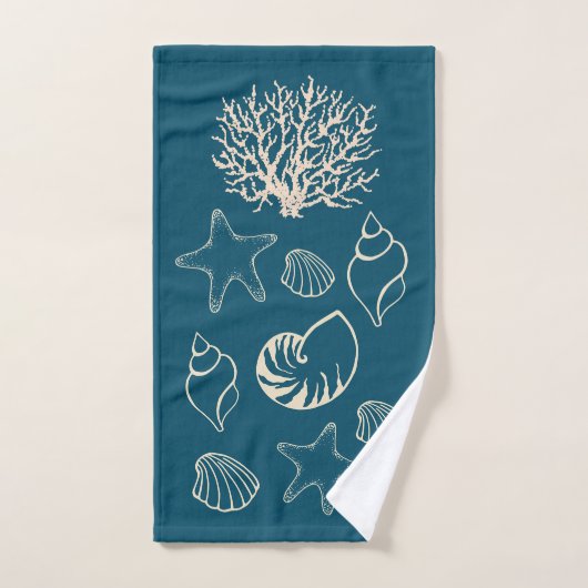 Nautische schelpen badhanddoekenset bad handdoek (Handdoek)