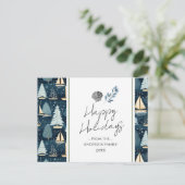 Nautische schepen Kerstmis Groeten Briefkaart (Staand voorkant)