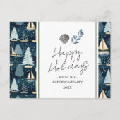 Nautische schepen Kerstmis Groeten Briefkaart (Voorkant)