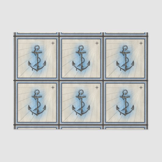 nautische schip anker weefsel papier (Voorkant)