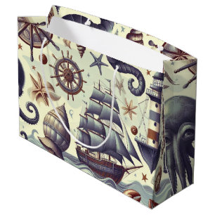 Nautische Sealife Illustratie Groot Cadeauzakje