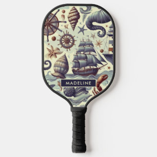 Nautische Sealife Illustratie Pickleball Paddle