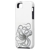 Nautische steampunk octopus  kraken tekening Case-Mate iPhone case (Achterkant Links)