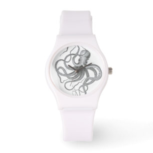 Nautische steampunk octopus  kraken tekening horloge