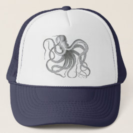 nautische steampunk octopus zomer trucker pet