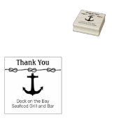 Nautische stempel met anker en bedankbericht (Gestempeld)
