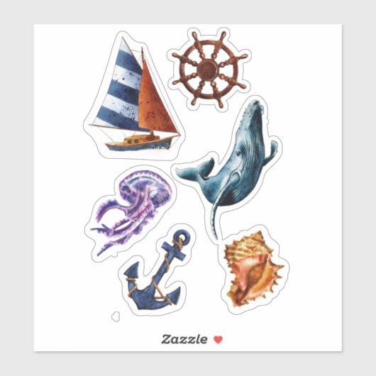 Nautische Stickers (Vel)