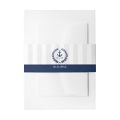 Nautische stijl bruiloft aangepaste monogrammen uitnodigingen wikkel (Voorkant Voorbeeld)