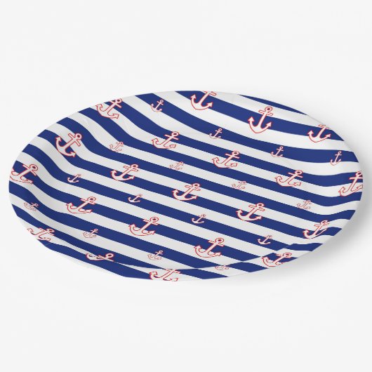 Nautische Stijl Decor Papieren Bordje (Gekanteld)