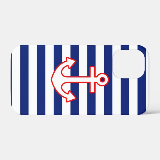 Nautische stijlbevestiging op strepen Case-Mate iPhone case (Achterkant (horizontaal))
