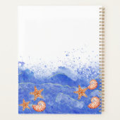 nautische strand bruiloft bruidsmeisje cadeau idee planner (Achterkant)