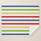 Nautische Streep Sherpa Fleece Deken (Voorkant (horizontaal))