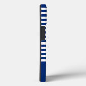 Nautische Strepen+Schepen Wiel Blauw+Wit Case-Mate iPhone Case (Achterkant / Rechts)