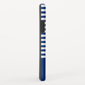 Nautische Strepen+Schepen Wiel Blauw+Wit Case-Mate iPhone Case (Achterkant/rechts)