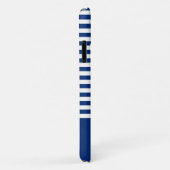 Nautische Strepen+Schepen Wiel Blauw+Wit Case-Mate iPhone Case (Achterkant/rechts)