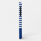 Nautische Strepen+Schepen Wiel Blauw+Wit Case-Mate iPhone Case (Achterkant/links)