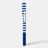 Nautische Strepen+Schepen Wiel Blauw+Wit Case-Mate iPhone Case (Achterkant / Links)