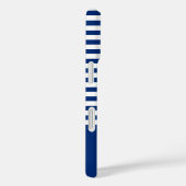 Nautische Strepen+Schepen Wiel Blauw+Wit Case-Mate iPhone Case (Achterkant / Rechts)