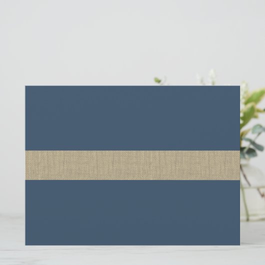 Nautische Stripe en Burlap Jubileum Kaart (Staand voorkant)
