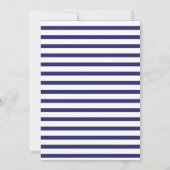 Nautische Stripe Wedding Kaart (Achterkant)