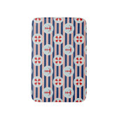 Nautische strips en Stippen patroon Badmat (Voorkant Verticaal)