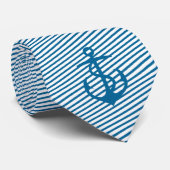 Nautische Stropdassen Blauwe verankering (Opgerold)