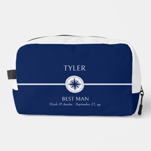 nautische thema bruiloft partij beste man toiletta toilettasje (Voorkant)
