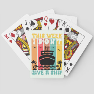 Nautische thema cruisen pokerkaarten