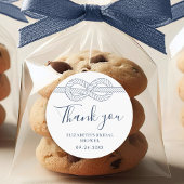 Nautische touwknoop Dank u Vrijgezellenfeest Ronde Sticker