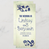 Nautische Touwknoop  Seaside Weddingprogramma Programma (Voorkant / Achterkant)