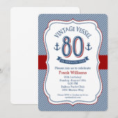 nautische uitnodiging voor 80e verjaardag (Voorkant / Achterkant)
