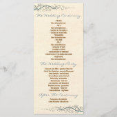 Nautische vintage huwelijksprogramma's programma (Achterkant)