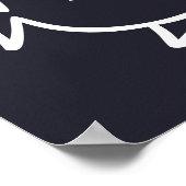 nautische VIS met tanden | Poster (Hoek)