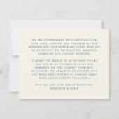 Nautische vis moderne marine blauw strand bruiloft bedankkaart (Achterkant)