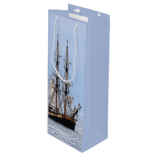 Nautische Vissersboot Blauwe Luchten Wijn Cadeautas