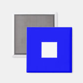 Nautische vlag alfabet teken letter P (Papa) Magneet (Voorkant / Achterkant)