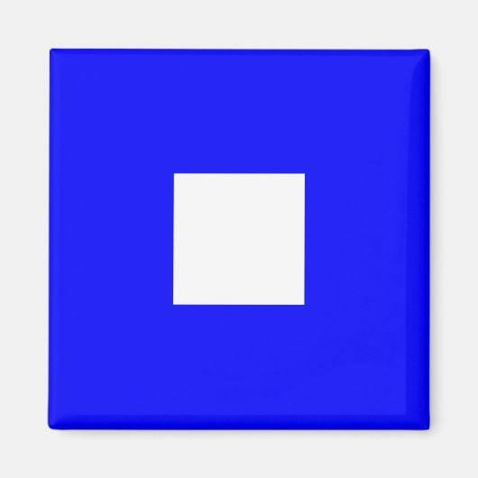 Nautische vlag alfabet teken letter P (Papa) Magneet (Voorkant)