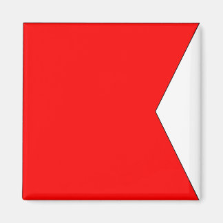 Nautische Vlag "B" Bravo Magneet