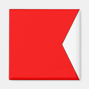 Nautische vlag "B" Bravo Magnet Magneet
