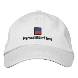 Nautische vlag "E" Gepersonaliseerd Pet van de Boa