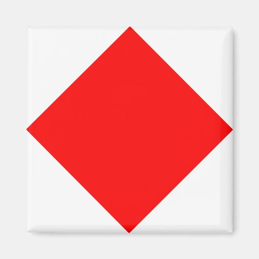 Nautische vlag "F" Foxtrot magneet (Voorkant)