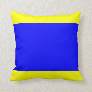 Nautische Vlag Seinletter D (Delta) Kussen